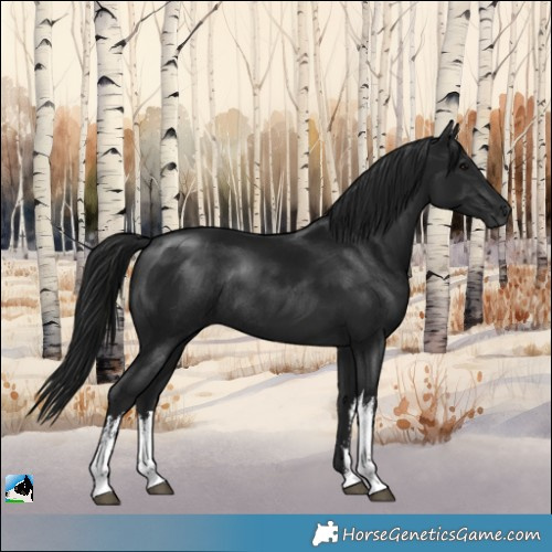 Horse Color:Gray White Spotted Brown Mushroom Rabicano 