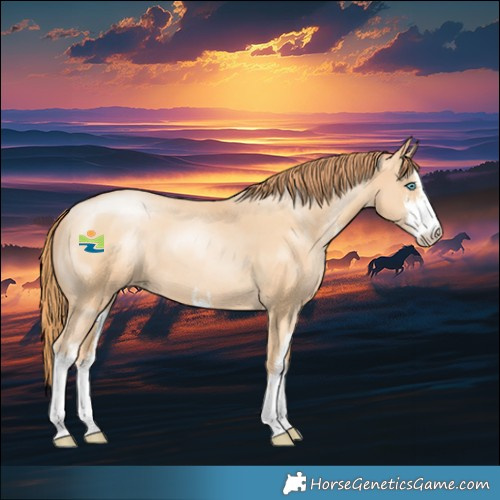 Horse Color:White Spotted Amber Champagne Pearl 