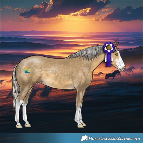 Horse Color:White Spotted Silver Classic Cream Champagne