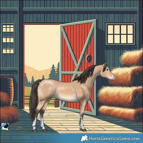 Horse Color:Buckskin Sabino Rabicano 