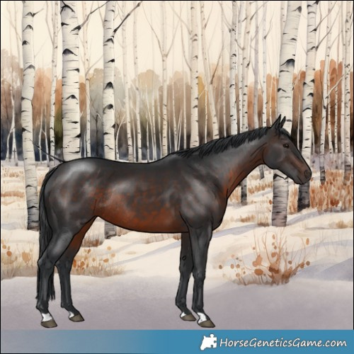 Horse Color:Brown Mushroom Rabicano 