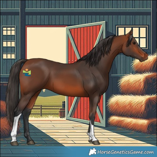Horse Color:Bay Tobiano 