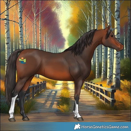 Horse Color:Bay Tobiano 