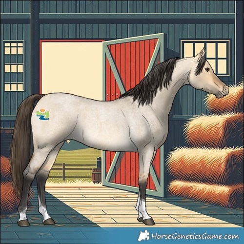 Horse Color:Buckskin Roan Dun Tobiano 