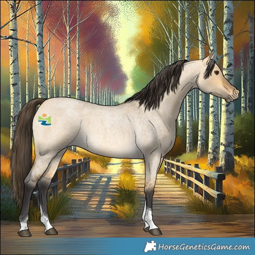 Horse Color:Buckskin Roan Dun Tobiano