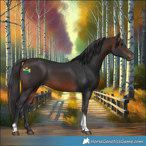 Horse Color:Bay Tobiano 