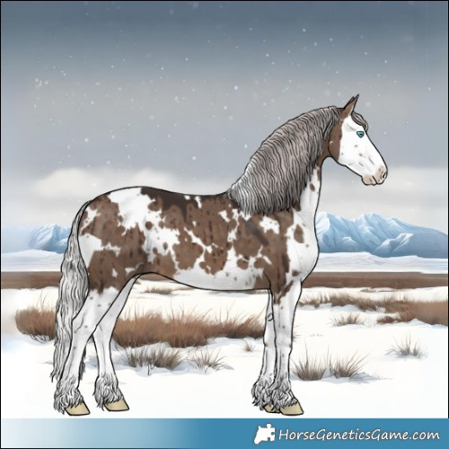 Horse Color:White Spotted Silver Brown Dun Splash Brindle 