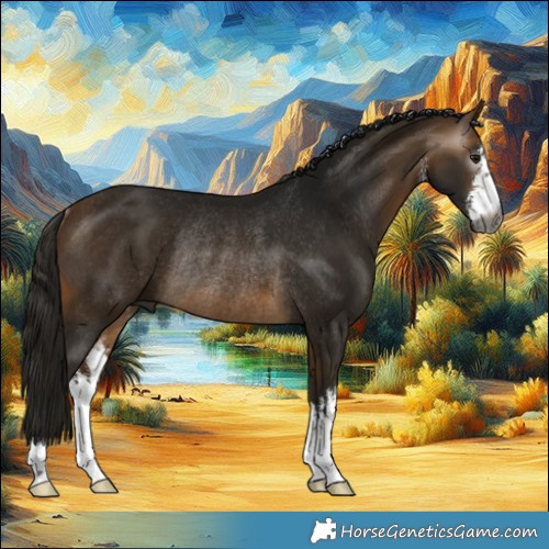 Horse Color:Gray White Spotted Buckskin Rabicano 