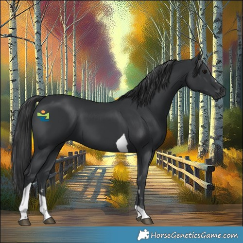 Horse Color:Black Tobiano