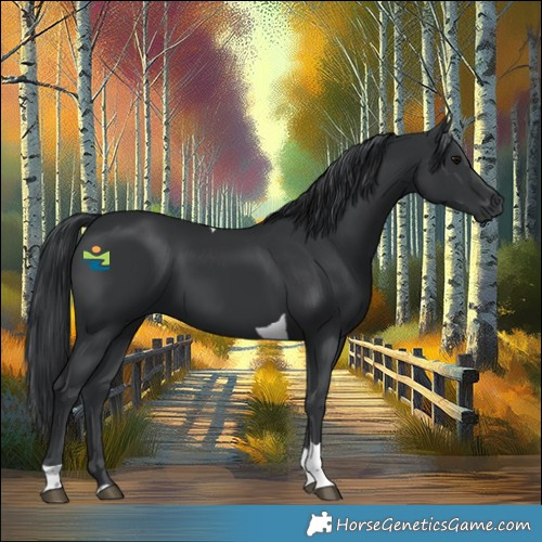 Horse Color:Black Tobiano 