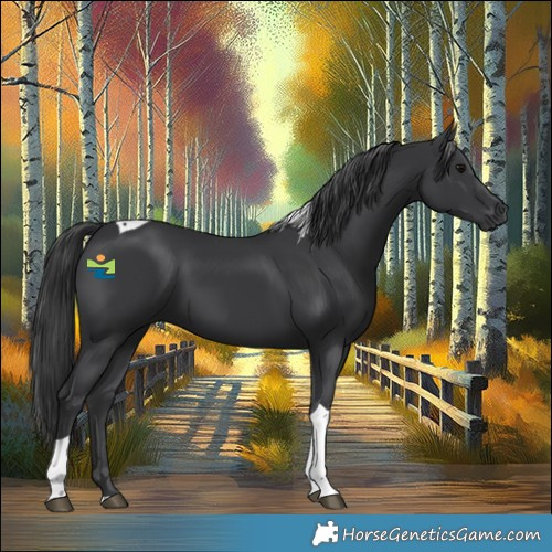 Horse Color:Black Tobiano