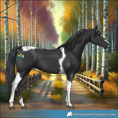 Horse Color:Black Tobiano 