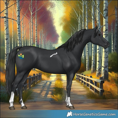 Horse Color:Black Tobiano 