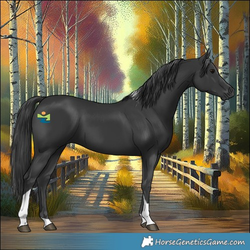 Horse Color:Black Tobiano 