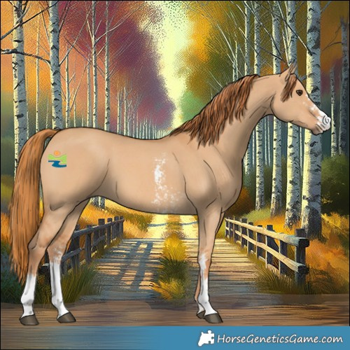 Horse Color:Red Dun Sabino 