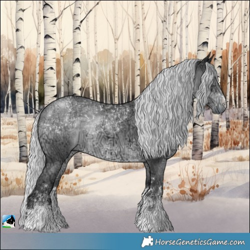 Horse Color:Silver Brown Chinchilla Ice Sabino Rabicano