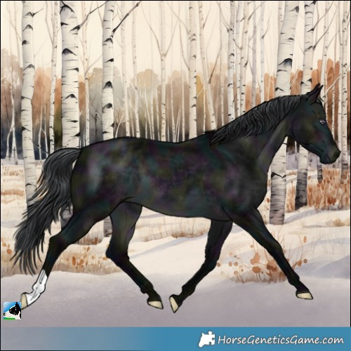 Horse Color:Midnight Brown Chinchilla 