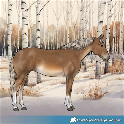 Horse Color:Chocolate Palomino Tobiano Rabicano