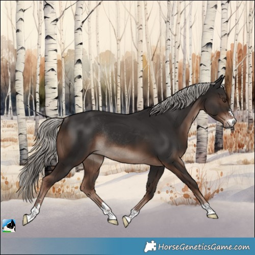 Horse Color:Liver Chestnut Mushroom Rabicano 