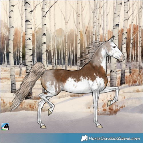 Horse Color:White Spotted Chocolate Palomino Splash Rabicano