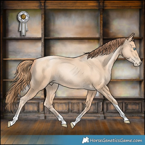 Horse Color:Amber Champagne Pearl Tobiano Rabicano 