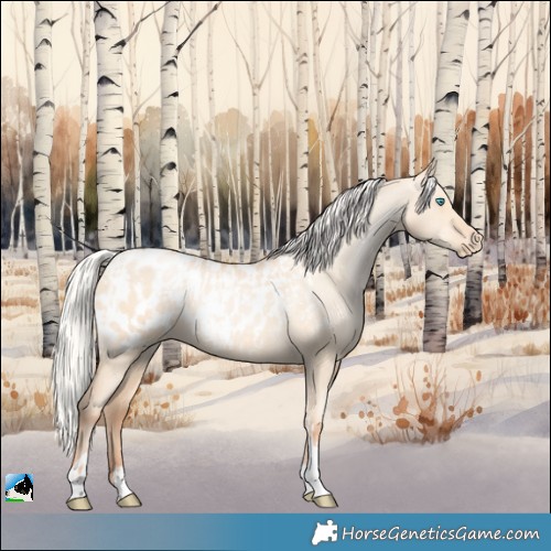 Horse Color:Silver Amber Champagne Pearl Dun Tobiano Appaloosa Rabicano and Silver Amber Champagne Pearl Dun Tobiano Appaloosa Rabicano
