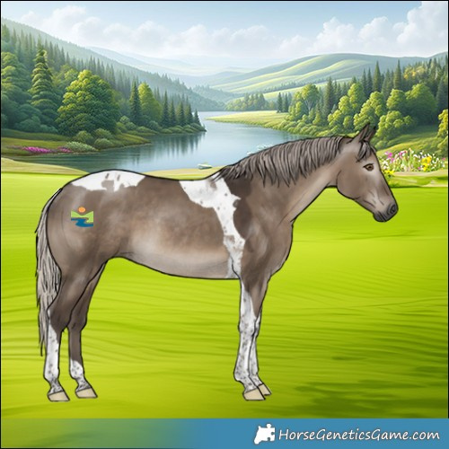 Horse Color:Gray Silver Grullo Tobiano Rabicano 