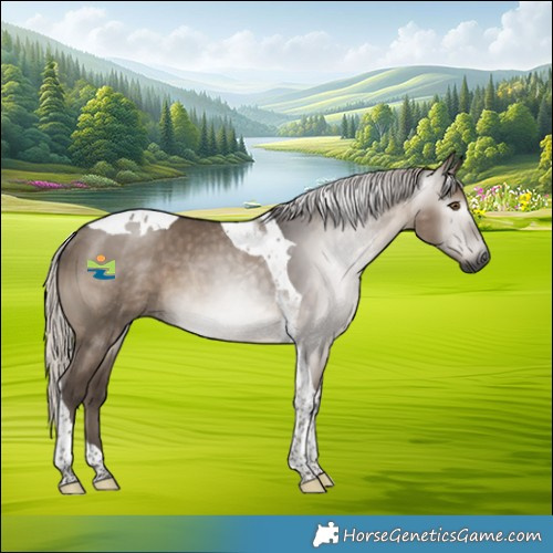Horse Color:Gray Silver Grullo Tobiano Rabicano 
