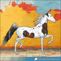 Horse Color:Brown Splash Tobiano Snowcap 
