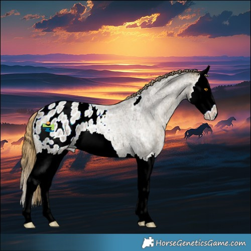 Horse Color:Buckskin Ice Roan Dun Splash Appaloosa 