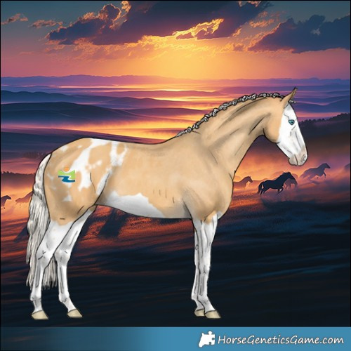 Horse Color:Silver Sable Cream Champagne Splash Blanket 