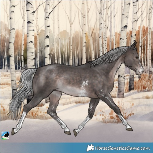 Horse Color:Platinum Silver Brown Sabino Tobiano Rabicano 