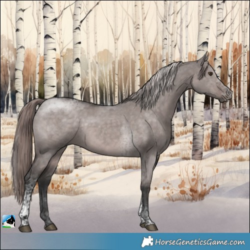 Horse Color:Platinum White Spotted Liver Red Dun Tobiano 