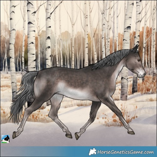 Horse Color:Platinum Liver Chestnut Mushroom Rabicano 