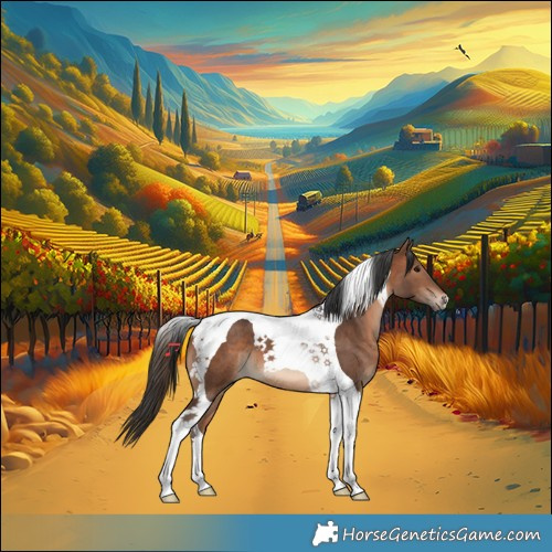 Horse Color:Brown Tobiano 