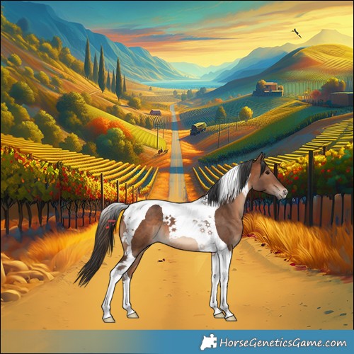 Horse Color:Brown Tobiano 