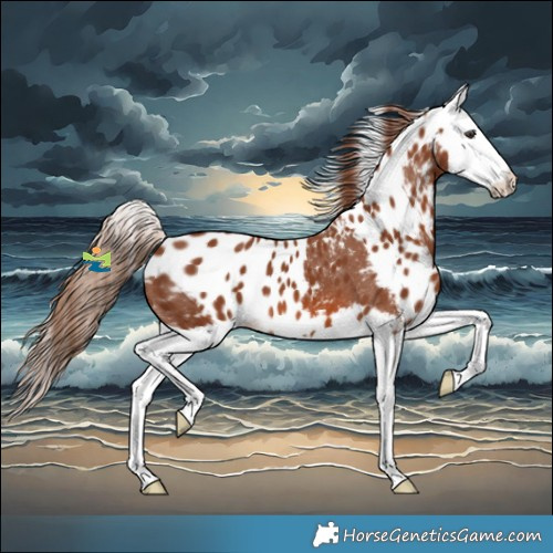 Horse Color:Chestnut Splash Skewed LP Spotted 