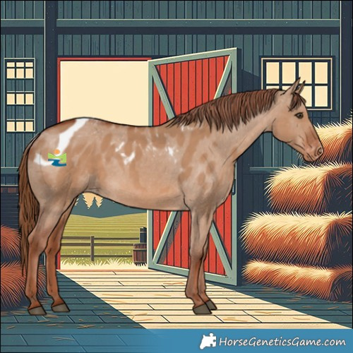 Horse Color:Red Dun Skewed Appaloosa 