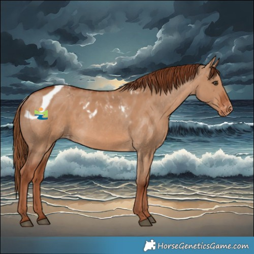 Horse Color:Red Dun Skewed LP Spotted 
