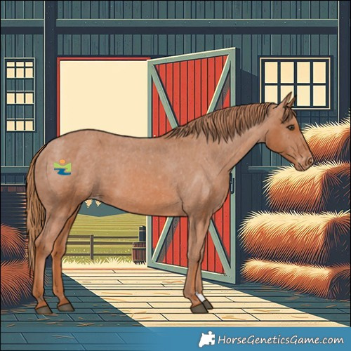Horse Color:Chestnut Skewed Appaloosa 