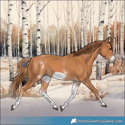 Horse Color:White Spotted Chestnut Frame 