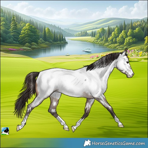 Horse Color:Brown Roan Dun Near Fewspot