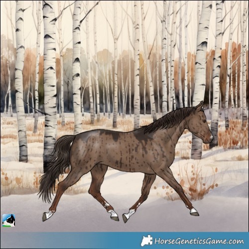 Horse Color:Liver Red Dun Brindle 
