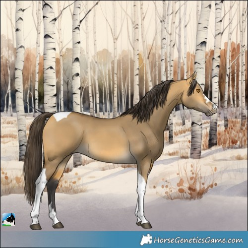 Horse Color:Buckskin Dun Tobiano 