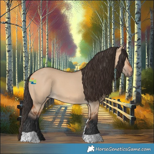 Horse Color:Bay Dun Tobiano 