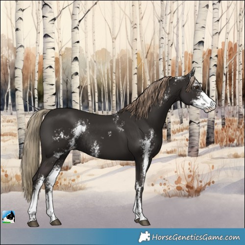 Horse Color:Liver Chestnut Sabino Rabicano 