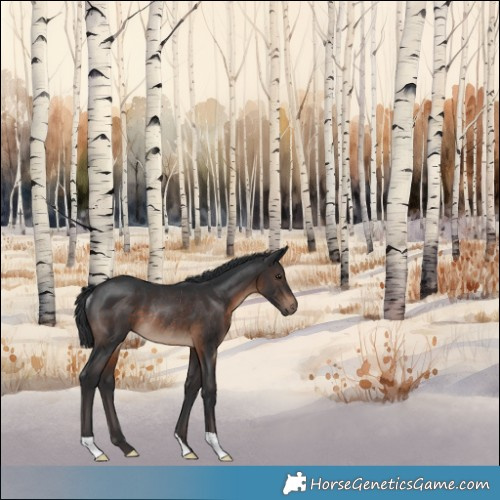 Horse Color:Brown Rabicano 