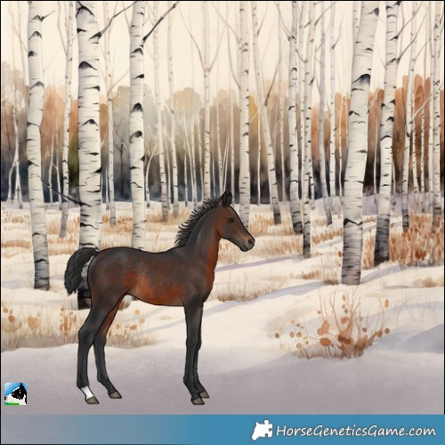 Horse Color:Brown Rabicano 