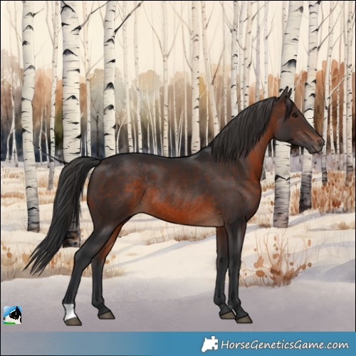Horse Color:Brown Rabicano 