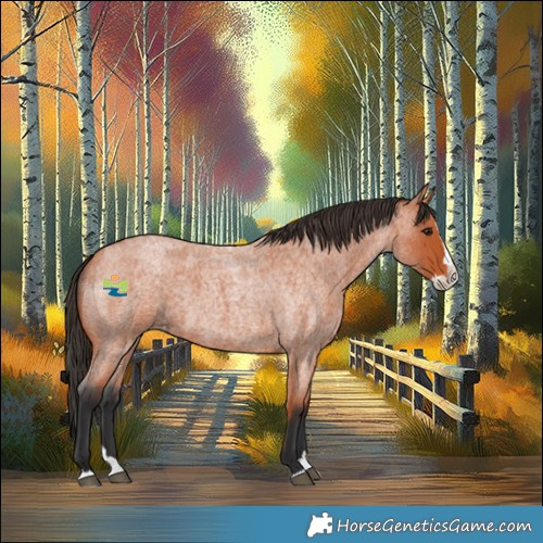 Horse Color:Bay Roan Splash 